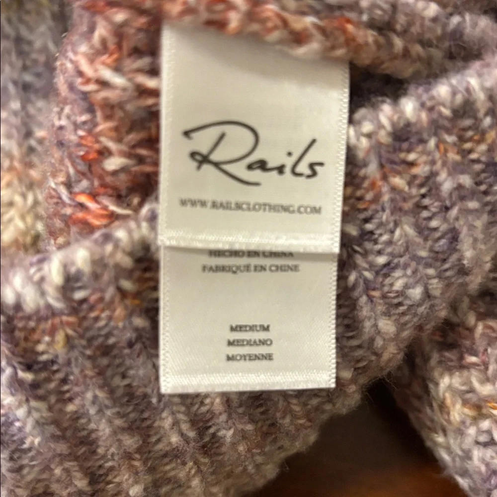 RAILS‎ Josie Space Dye Cotton Blend Cardigan Sweater Boxy Amythest Women’s
